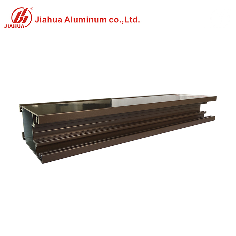 Profils en aluminium de portes en aluminium de couleur brune 6063 T5 de haut standard de JIA HUA pour le marché indien