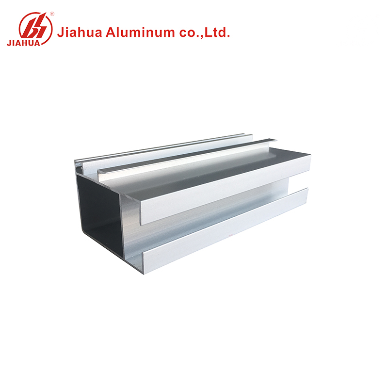 Profils en aluminium de tube de porte et de fenêtre d'extrusion rectangulaire pour le verre simple