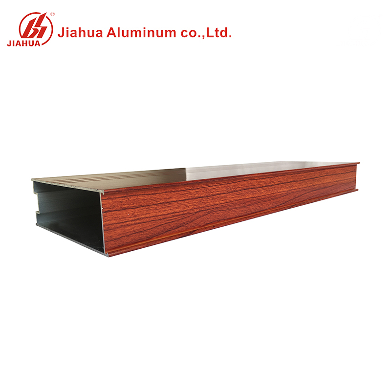 Le moulage de grain en bois de Jia Hua profile le cadre en aluminium de fenêtre de cadre et le profil en aluminium en verre pour Dubaï