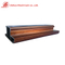 Profil de tube carré de finition de grain de bois en aluminium 6063 Jia Hua pour le prix des Philippines