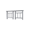 Profils extrudés par main courante de balcon en aluminium de couleur blanche faite sur commande pour l'étape avant